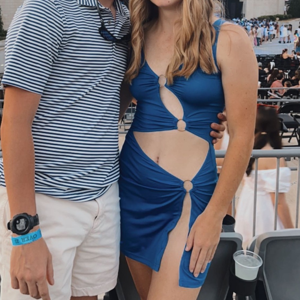 Beginning boutique Dakota blue dress